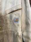 Carhartt Coveralls Duck Canvas Quilt Lined Distressed Worn Stained 40 waist Usa