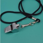 Metal Referee Coach Sports Whistle Extra Loud Whistle With Black Lanyard For Sch