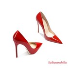 Pointy Toe Pumps Women s 12cm Party Stiletto High Heel Patent Leather Shoes Size