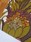 Awesome Rare Vintage Mid Century Retro 70s 60s Wild Grn Leaves Plant Fabric  Wow