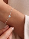 Chicsilver Heart Bracelets For Women Dainty Heart Bracelet Hypoallergenic Pave