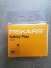 12 Packs Of 20 Fiskars Safety Pins  Size 2  Nickel-plated Free Shipping