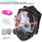 17 In 1 Full Face Gas Mask Facepiece Respirator For Painting Spraying Reusable