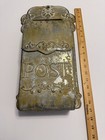 Vintage Style Distressed Metal Wall Mount Post Mailbox