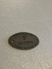 Vintage Ford Motor Co Brass Property Tag  Detroit Area Auto Factory Collectible