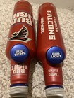 Empty  6  Atlanta Falcons Bud Light Aluminum Beer Can Bottle Red Nfl Pristine