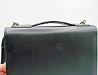 Day Timer Black Leather 7-ring Binder Planner Organizer Zip Shoulder Strap 11x9 