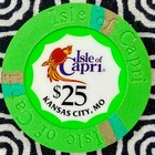 Isle Of Carpi  25 Kansas City  Missouri Casino Chip C1018