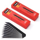 Foshio 100pcs 30 Degree Carbon Steel 30 Blades  Red - 30 Blades