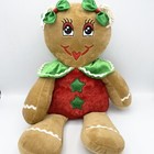 Dan Dee Gingerbread Boy   Girl Plush Set Christmas Holiday