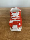 Vintage Relpo Planter Ice Skate Red Christmas Holly Berry Glossy 7075 Japan