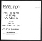 Pearl Jam Vintage 2013 Swallowed Promo Postcard 5x5 Of Lightning Cd Mint Usa   S