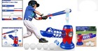 Kids T-ball Training Set  Remote-controlled Pop-up Launcher   Easy Storage Bat