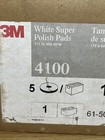 3m 4100 White Super Polish 10    Pads  case Of 5  175-600 Rpm