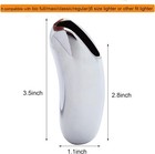 Heavy Curved Lighter Case Cover Holder Sleeve Pouches Metal Ergonomic Silver 