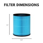 Nispira Ap0601 2-in-1 True Hepa Filter For Airtok Air Purifier Ap0601-rf 2 Pack