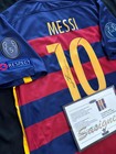 Lionel Messi Signed Retro Fc 10 Barcelona Shirt jersey   Coa  read Description 