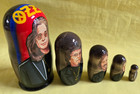 Ozzy Osbourne Black Sabbath Nesting Doll 5-piece Set wood 4 5  Tall russia new 