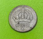1950-ts Sweden King Gustaf V Royal Crown  400 Silver 10 Ore Km  813