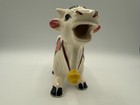 Vintage Hand Painted Ceramic Large Cow Creamer Floral - Japan