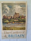 The Castles Of Britain Poster 20x30  Wilkinson Uk Travel Association Vtg 50s