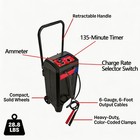 Wheeled Manual 10a Car Battery Charger And 250a Engine Starter  2 In 1