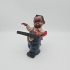 Rare Vintage Black Americana Jazz Band Piano Player Figurine 6 Inch 