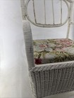 Vintage White Wicker Child s Kid s Chair With Storage