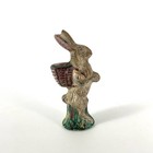 Vintage Cast Metal Easter Bunny Rabbit Figurine Antique  3 7 8   