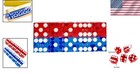 Serialized Casino Craps Dice Set Of 10 - Grade Aaa Blue   Red Acrylic Dice