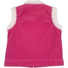 Disney Winnie The Pooh Corduroy Vest Toddler 2t Pink Faux Fur Trim Snowflake