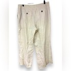Workshop Andrea Jovine 100  Linen Wide Leg Cropped Pants   Oatmeal   Size 8