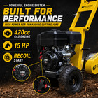 15hp 420cc Gas Stump Grinder 3600 Rpm Air-cooled Ohv Gasoline Engine Walk-behind