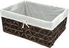 Set Of 3 Rectangular Woven Seagrass Storage Bins With Handles By