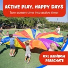 Activejoy- Parachute For Kids- Rainbow Parachute Toys For Kids With 18 Handle   