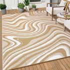 Patio Modern Abstarct Outdoor Rug 10x14ft Camping Mat Foldable Plastic Straw Rug