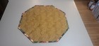 Handmade Quilted Table Mat Octagon Fruit Harvest Print Reversible Placemat Decor