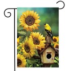 Briarwood Lane Goldfinch   Sunflowers Summer Garden Flag 12x18