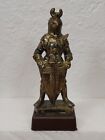 2 Vtg Depose Italy Medieval Knights Figurines Sword Shield 4  Xvi-sec Lot Guc