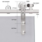 Ccjh 4-16ft Stainless Steel Glass Sliding Barn Door Hardware Kit Single double