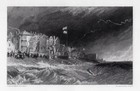 Fabulous Jmw Turner 1800s Framed Engraving  town Kent  Deal Seascape  Signed Coa
