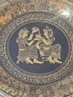 Antique Islamic Egyptian Scene Cairoware Copper Silver Plate wallhanging 9 3 4 