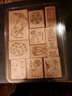 Stampin  Up  Sparkling Summer Wood Mount Stamp Set - Retired Ref 4