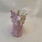 Vtg Pink White Lusterware Rose Toothpick Holder Scranton Pennsylvania Souvenir