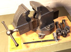 Vintage Prentiss 181 Workbench Vise With Swivel Base And Pipe Jaws 