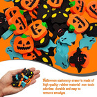 Halloween Mini Erasers For Kids - 4 Styles Cute Pumpkin Ghost Bat Erasers  Trick