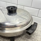 Townecraft Chefs Ware Electric 11  Skillet With Lid Stainless Steel Liquid Core