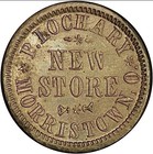 Rare Brass 1863 Civil War Token - P  Lochary morristown Ohio R7 Pcgs Ms64
