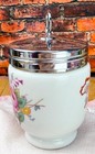 Vintage Royal Worcester 3-1 4    Porcelain Egg Coddler Floral Louise   england
