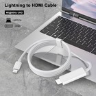 Apple Mfi Certified Apple Lightning To Hdmi Cable Adapter For Iphone To Tv 6 6ft